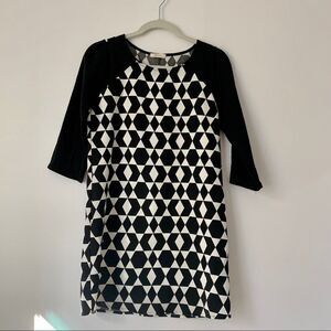 Black/White Geo Print Dress